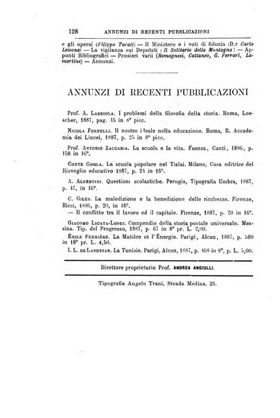 Rassegna critica di opere filosofiche, scientifiche e letterarie