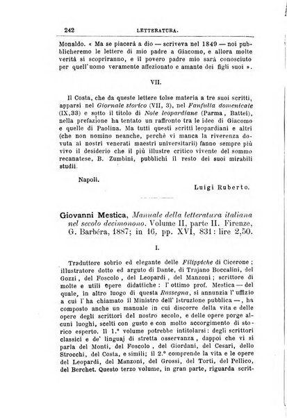 Rassegna critica di opere filosofiche, scientifiche e letterarie