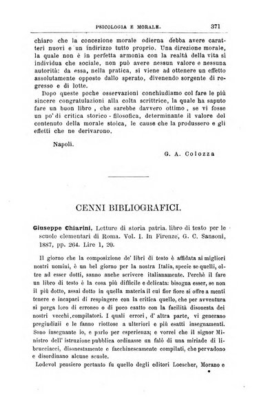 Rassegna critica di opere filosofiche, scientifiche e letterarie