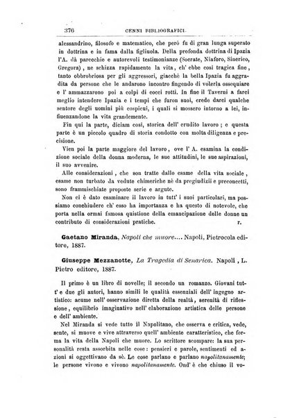 Rassegna critica di opere filosofiche, scientifiche e letterarie