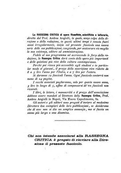 Rassegna critica di opere filosofiche, scientifiche e letterarie