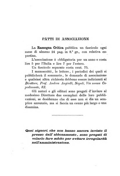 Rassegna critica di opere filosofiche, scientifiche e letterarie