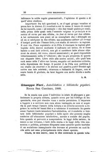 Rassegna critica di opere filosofiche, scientifiche e letterarie