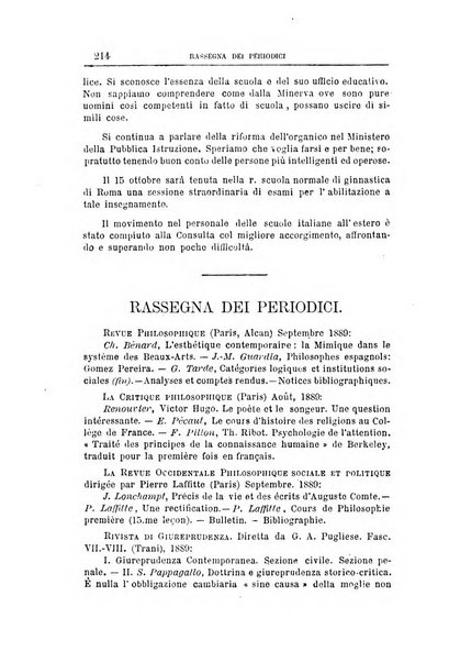 Rassegna critica di opere filosofiche, scientifiche e letterarie