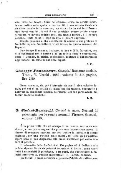 Rassegna critica di opere filosofiche, scientifiche e letterarie