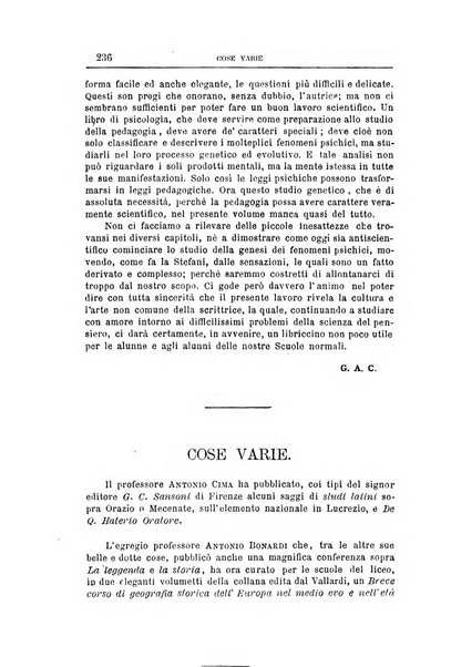 Rassegna critica di opere filosofiche, scientifiche e letterarie