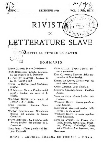 Rivista di letterature slave