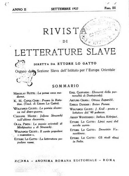 Rivista di letterature slave