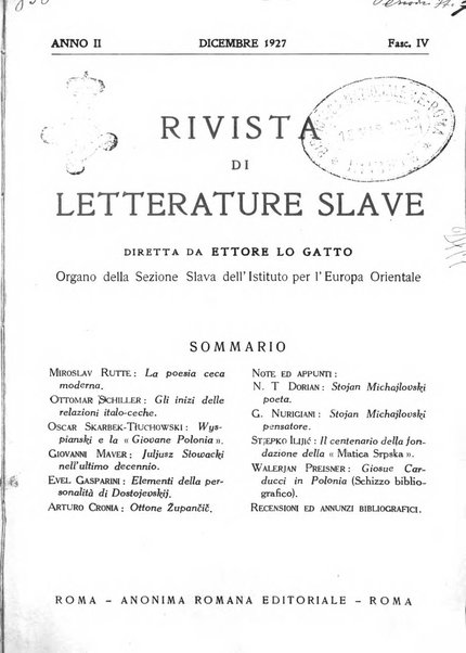 Rivista di letterature slave