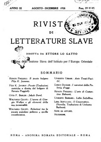 Rivista di letterature slave