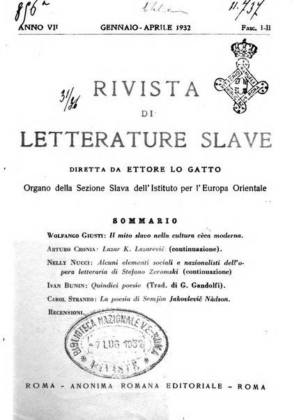 Rivista di letterature slave