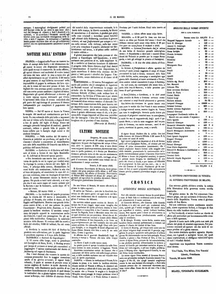 Il 22 marzo : primo giorno dell'indipendenza lombarda : giornale officiale