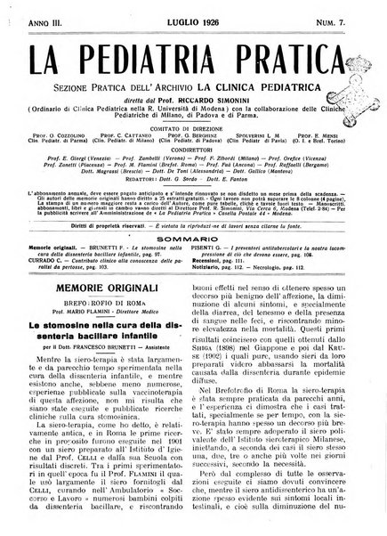 La pediatria pratica sezione pratica dell'archivio La clinica pediatrica