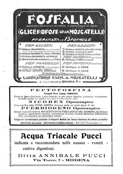 La pediatria pratica sezione pratica dell'archivio La clinica pediatrica