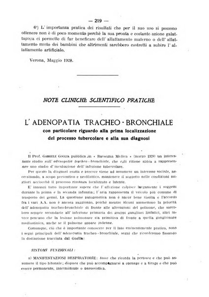 La pediatria pratica sezione pratica dell'archivio La clinica pediatrica