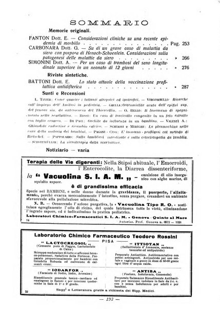 La pediatria pratica sezione pratica dell'archivio La clinica pediatrica