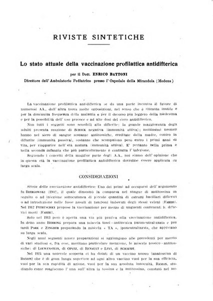 La pediatria pratica sezione pratica dell'archivio La clinica pediatrica