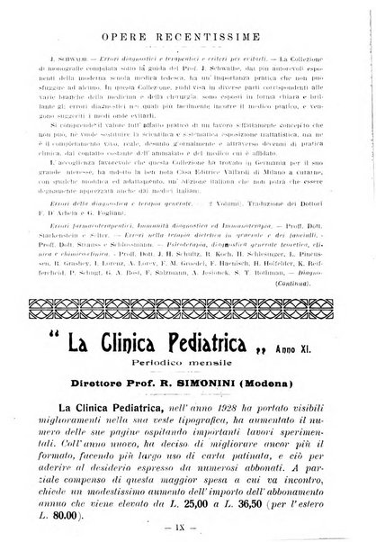 La pediatria pratica sezione pratica dell'archivio La clinica pediatrica