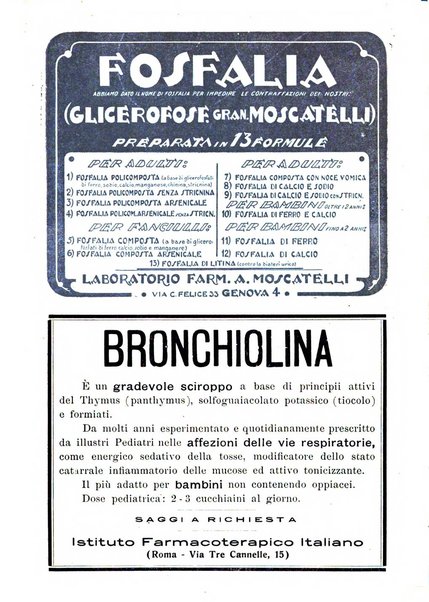 La pediatria pratica sezione pratica dell'archivio La clinica pediatrica