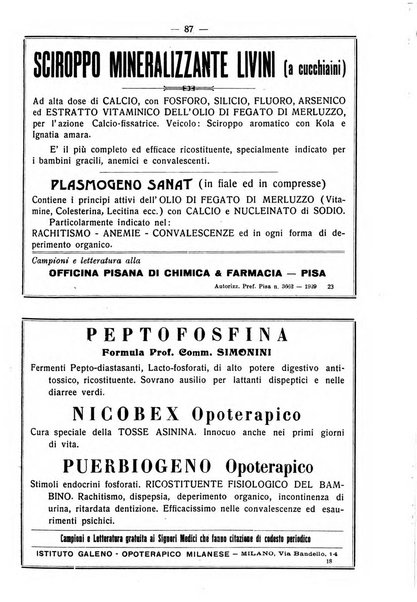 La pediatria pratica sezione pratica dell'archivio La clinica pediatrica