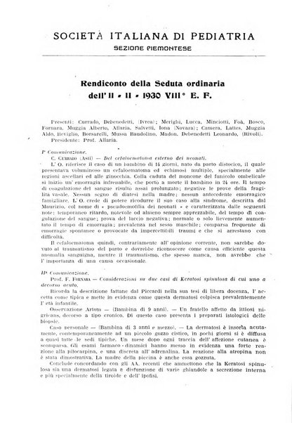 La pediatria pratica sezione pratica dell'archivio La clinica pediatrica