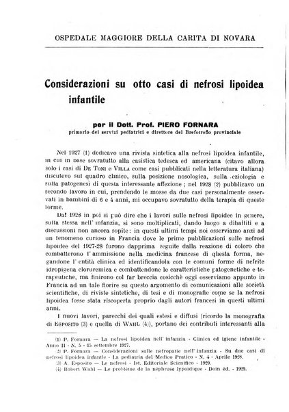 La pediatria pratica sezione pratica dell'archivio La clinica pediatrica