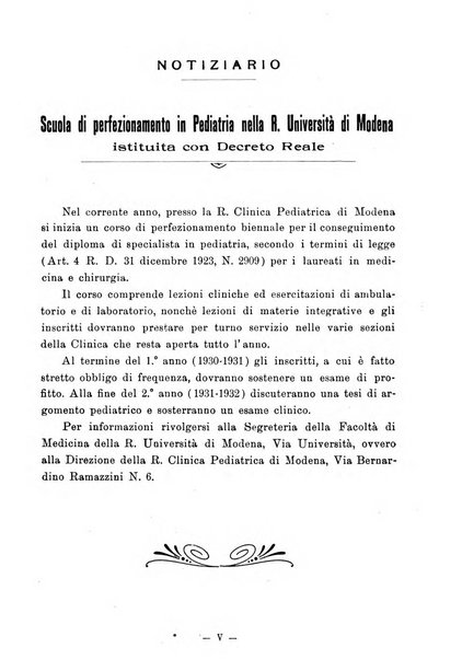 La pediatria pratica sezione pratica dell'archivio La clinica pediatrica