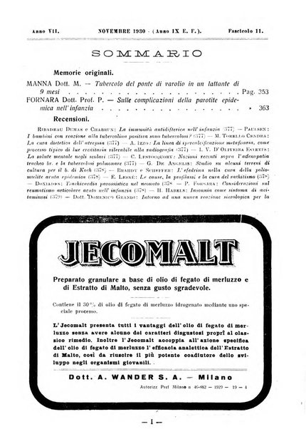 La pediatria pratica sezione pratica dell'archivio La clinica pediatrica