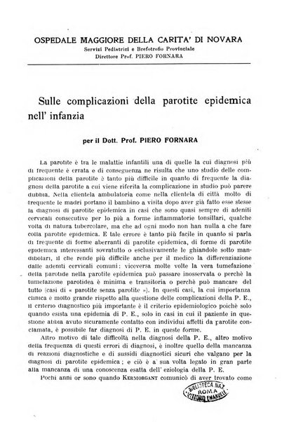 La pediatria pratica sezione pratica dell'archivio La clinica pediatrica