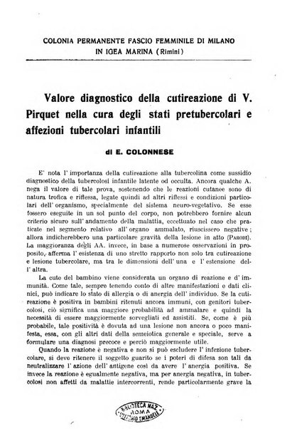 La pediatria pratica sezione pratica dell'archivio La clinica pediatrica