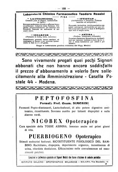 La pediatria pratica sezione pratica dell'archivio La clinica pediatrica