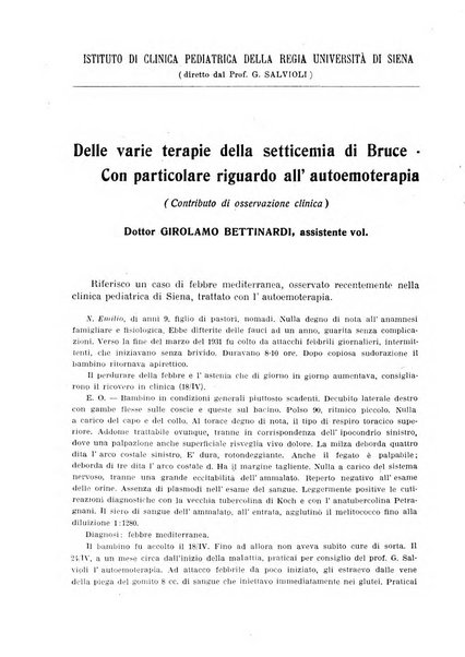 La pediatria pratica sezione pratica dell'archivio La clinica pediatrica