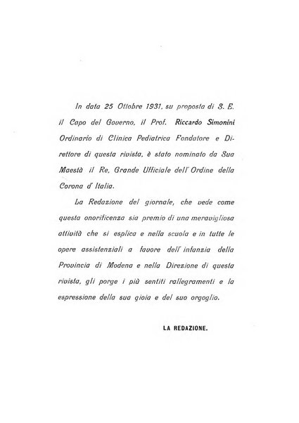 La pediatria pratica sezione pratica dell'archivio La clinica pediatrica