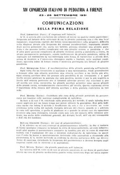 La pediatria pratica sezione pratica dell'archivio La clinica pediatrica