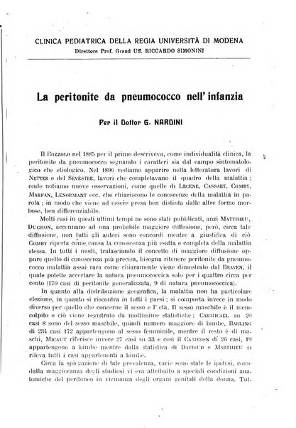 La pediatria pratica sezione pratica dell'archivio La clinica pediatrica