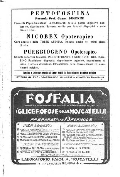 La pediatria pratica sezione pratica dell'archivio La clinica pediatrica