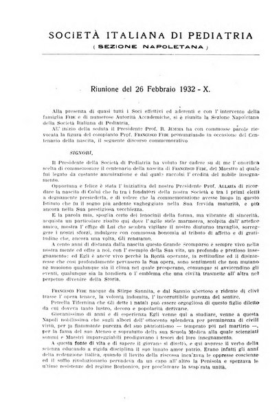 La pediatria pratica sezione pratica dell'archivio La clinica pediatrica