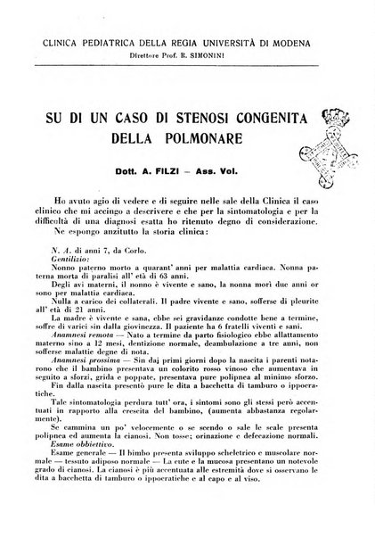 La pediatria pratica sezione pratica dell'archivio La clinica pediatrica