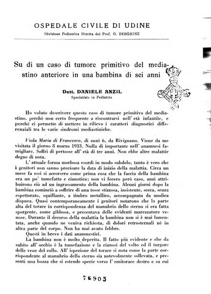 La pediatria pratica sezione pratica dell'archivio La clinica pediatrica