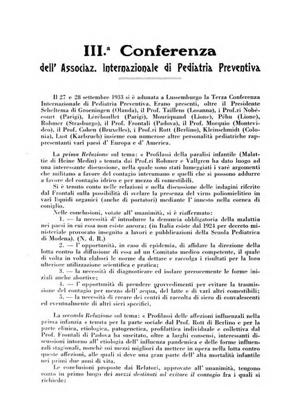 La pediatria pratica sezione pratica dell'archivio La clinica pediatrica