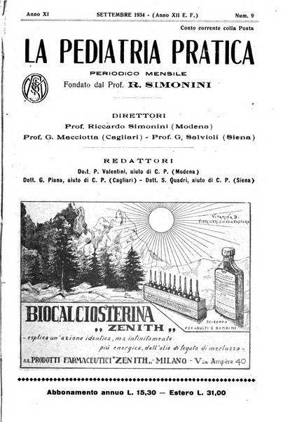 La pediatria pratica sezione pratica dell'archivio La clinica pediatrica