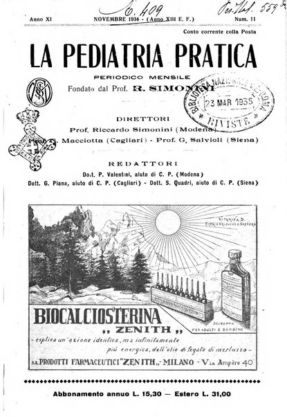 La pediatria pratica sezione pratica dell'archivio La clinica pediatrica