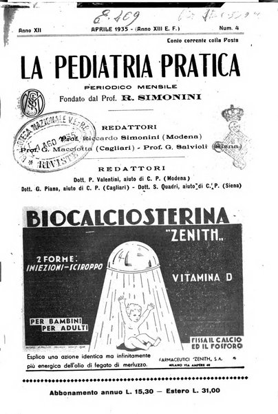 La pediatria pratica sezione pratica dell'archivio La clinica pediatrica