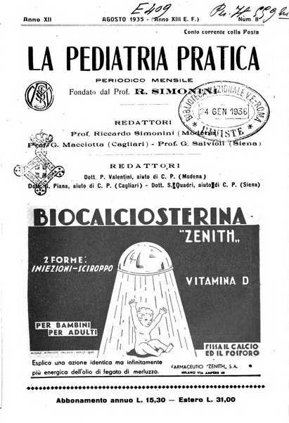 La pediatria pratica sezione pratica dell'archivio La clinica pediatrica