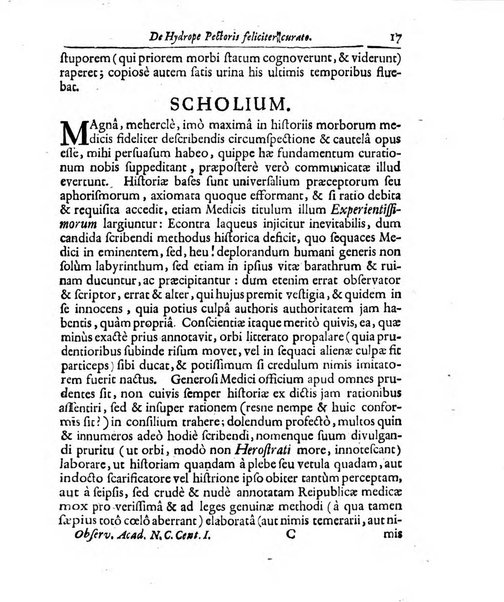 Academiae Caesareo-Leopoldinae naturae curiosorum ephemerides, sive Observationum medico.phisicarum ...