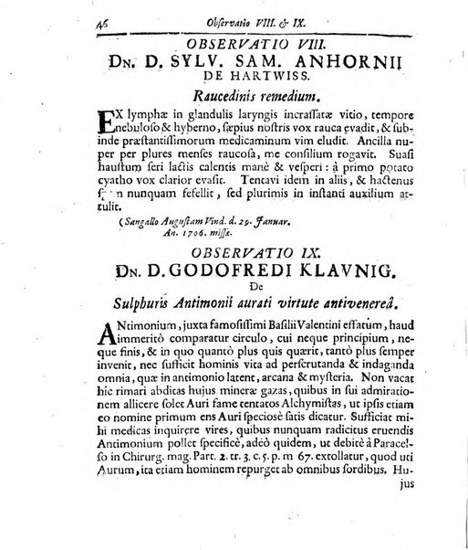 Academiae Caesareo-Leopoldinae naturae curiosorum ephemerides, sive Observationum medico.phisicarum ...