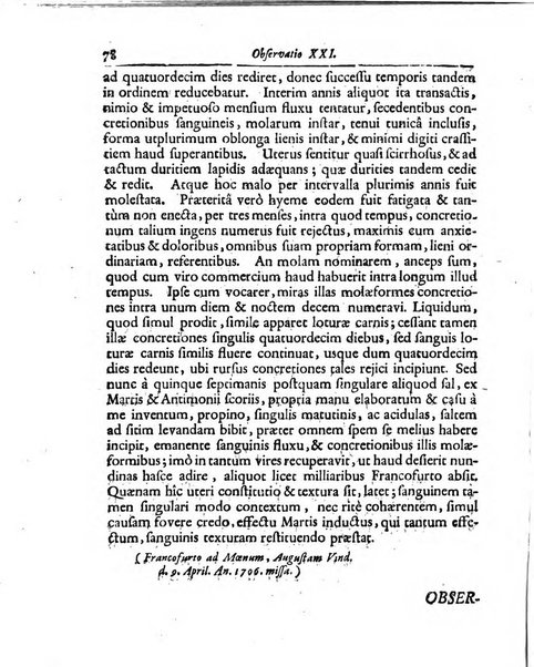 Academiae Caesareo-Leopoldinae naturae curiosorum ephemerides, sive Observationum medico.phisicarum ...