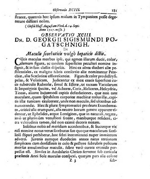 Academiae Caesareo-Leopoldinae naturae curiosorum ephemerides, sive Observationum medico.phisicarum ...