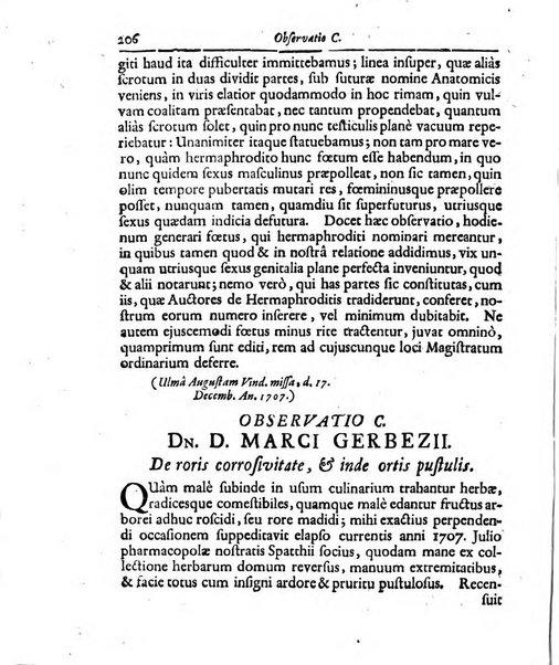 Academiae Caesareo-Leopoldinae naturae curiosorum ephemerides, sive Observationum medico.phisicarum ...