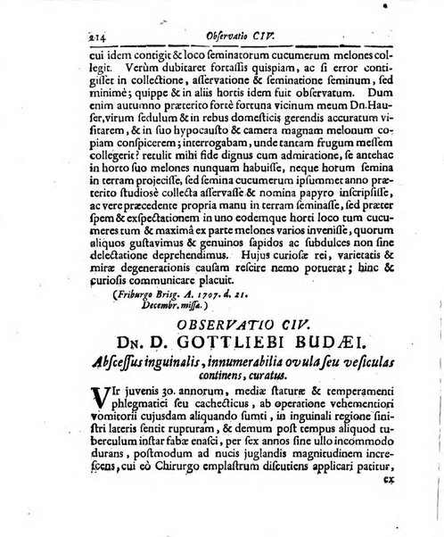 Academiae Caesareo-Leopoldinae naturae curiosorum ephemerides, sive Observationum medico.phisicarum ...